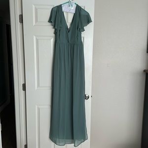 Birdy Grey sea glass Hannah bridesmaid dress